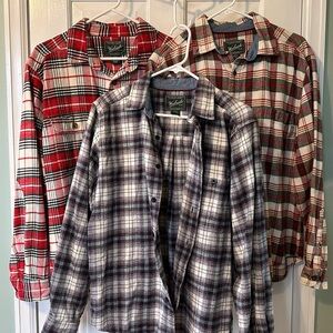 Woolrich Men's Casual Plaid Shirts - BUNDLE of 3